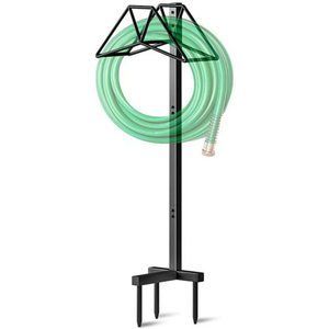 Garden Hose Holder Freestanding - Detachable Water Hose Stand, Metal Garden Hose